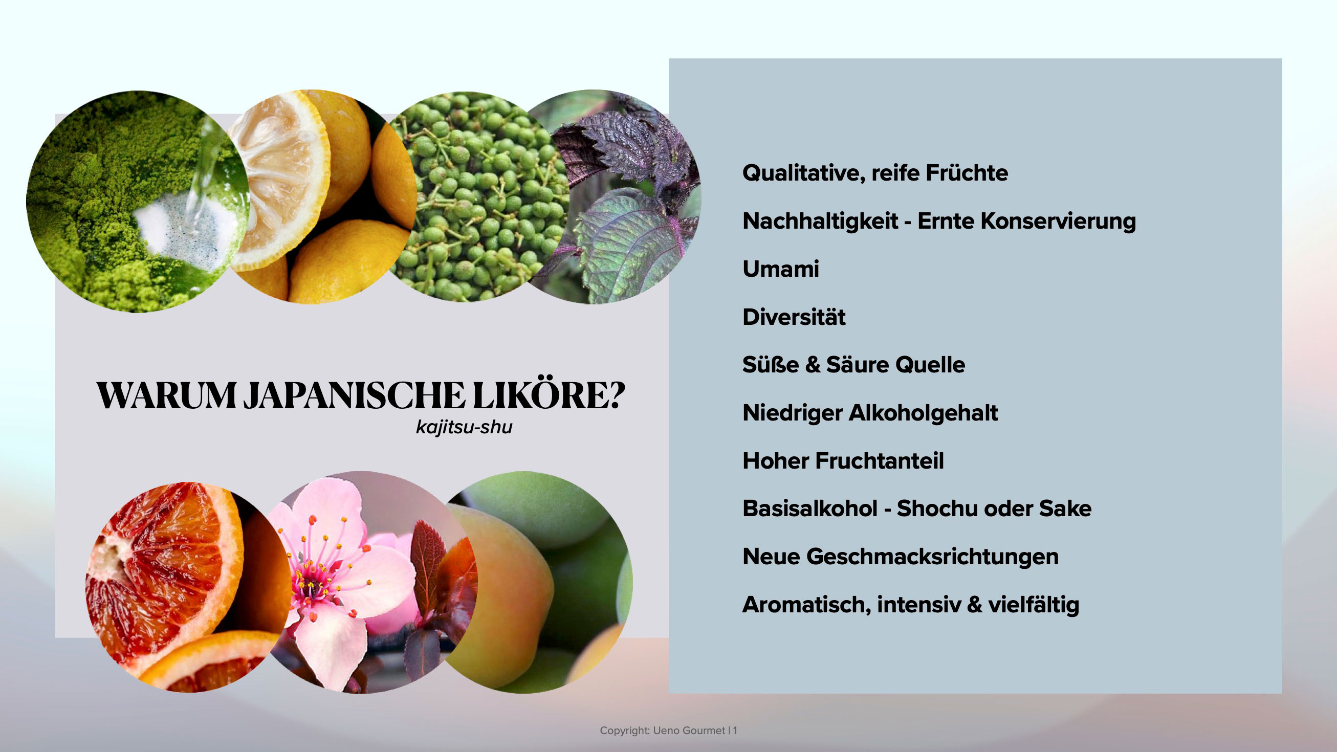 Japanese liqueurs in your cocktail creations