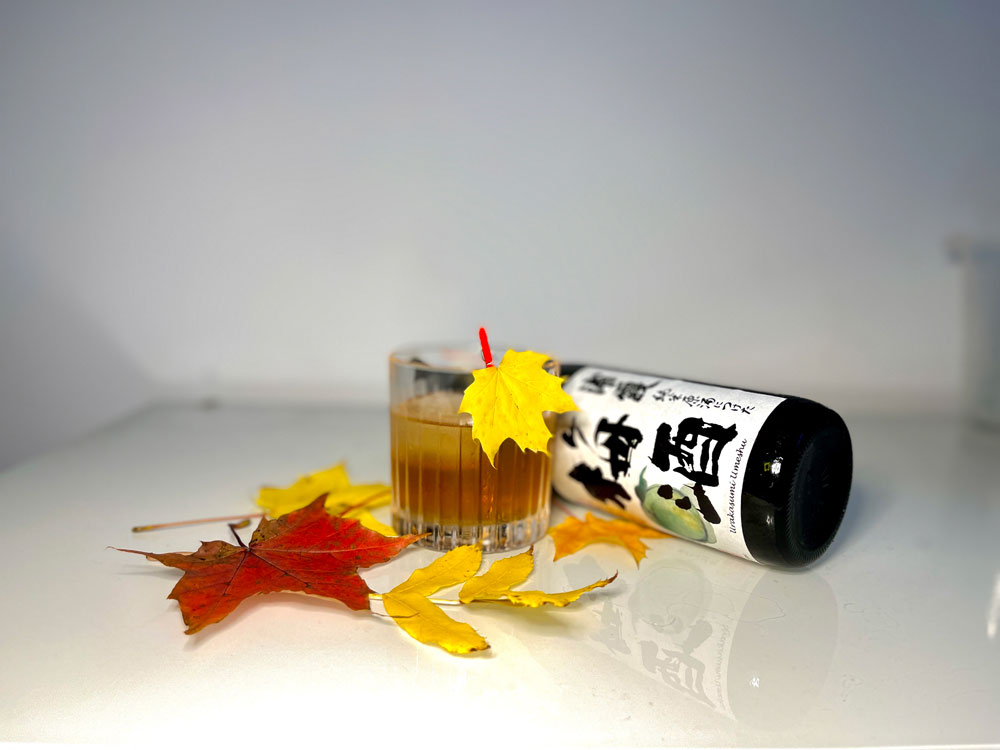 A golden Sake-Cocktail recipe for autumn