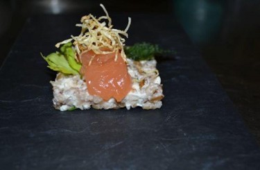 Pickled Salmon Trout - Pickled salmon trout with rolled barley and sheep's cheese
Chef: Sigi Ratgeb
Restaurant: Wirtshaus BürglHöh