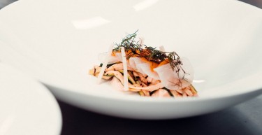 Poached Clams - Poached clams, zucchini, radish, fennel greens & pine nuts
Restaurant: Tawa Yama