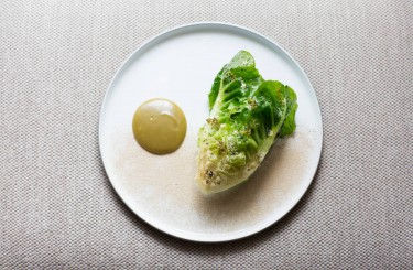 Romaine Lettuce - Romaine lettuce, St. George's mushroom, elderberry capers, caper sauce
Chef: Andreas Döllerer
Restaurant: Döllerer's Genusswelten 