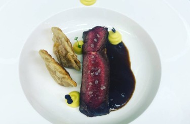 DryAged Bison - DryAged Bison / Malabar Jus / Palatinate Carrot / Sweet Potato Gyoza